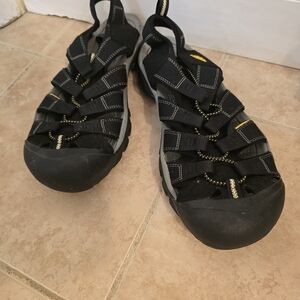 Keen Black and Yellow Men's Closed-Toe Adventure Sandals